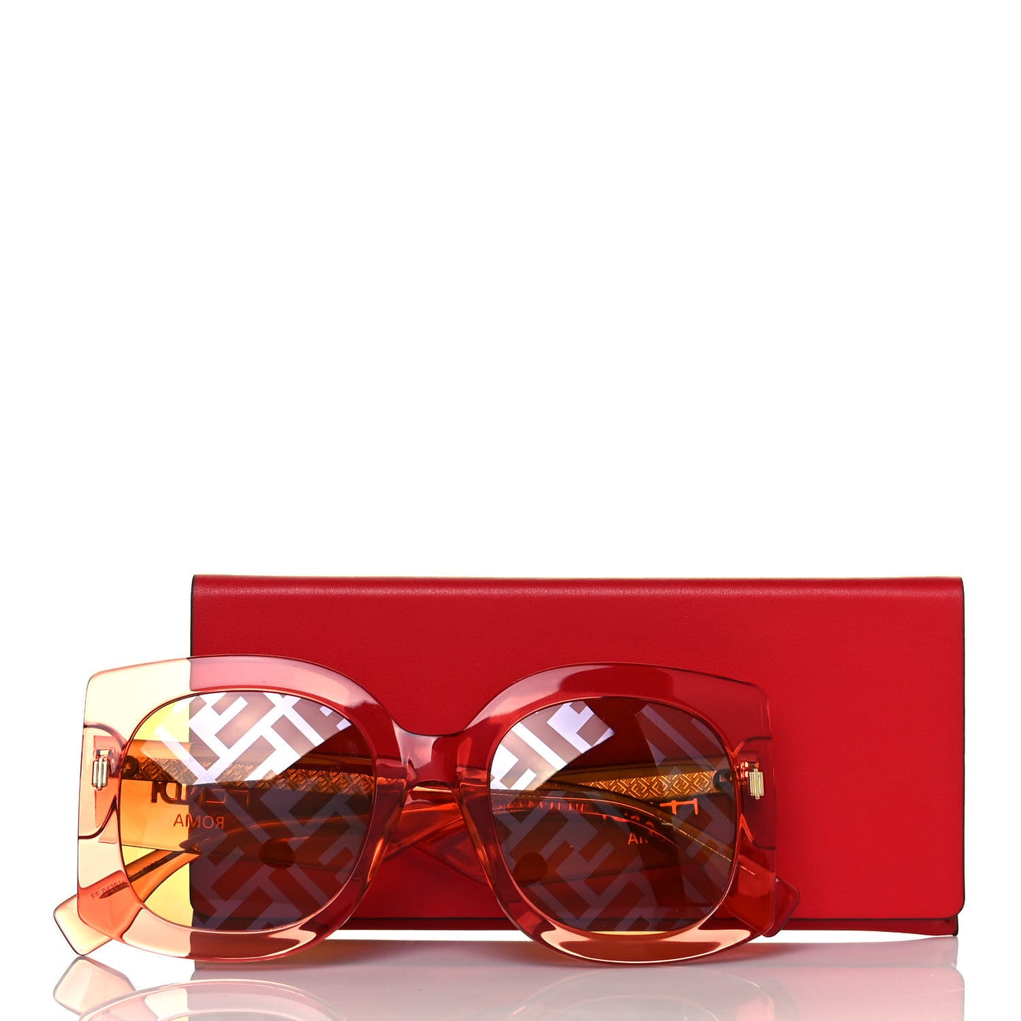 Acetate Square Sunglasses FF0436/G/S Pink
