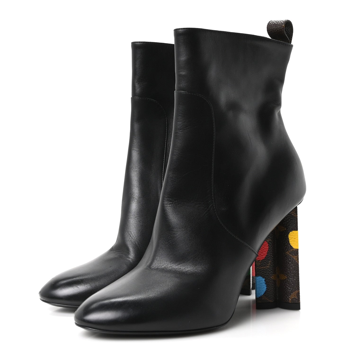 Louis Vuitton LV X YK Calfskin Monogram Silhouette Ankle Boots 38 Black 4 of 9