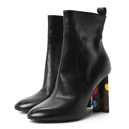 Louis Vuitton LV X YK Calfskin Monogram Silhouette Ankle Boots 38 Black 4 of 9