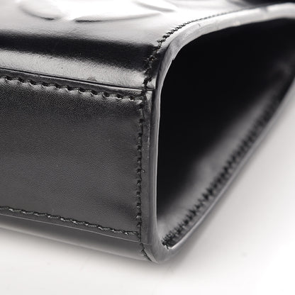 Alaia Calfskin Relief Grande Petale Pochette Clutch Black 9 of 9