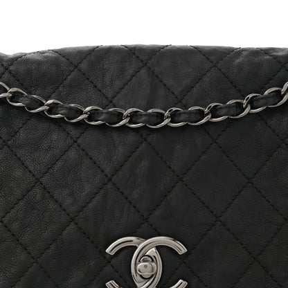 Chanel Grained Calfskin Large Natural Beauty Flap Black 7 of 11