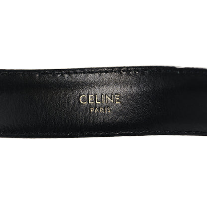 Celine Box Calfskin Medium 25mm Triomphe Belt 80 32 Black 4 of 4