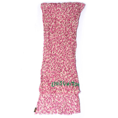 Louis Vuitton Cotton Leopard Pareo Blanc Corail 3 of 6