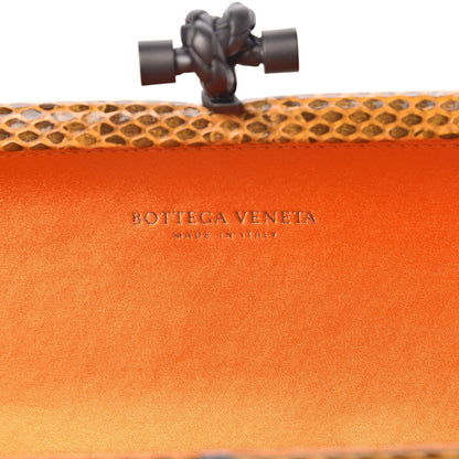 Bottega Veneta Satin Intreccio Impero Ayers Stretch Knot Clutch Orange 6 of 9