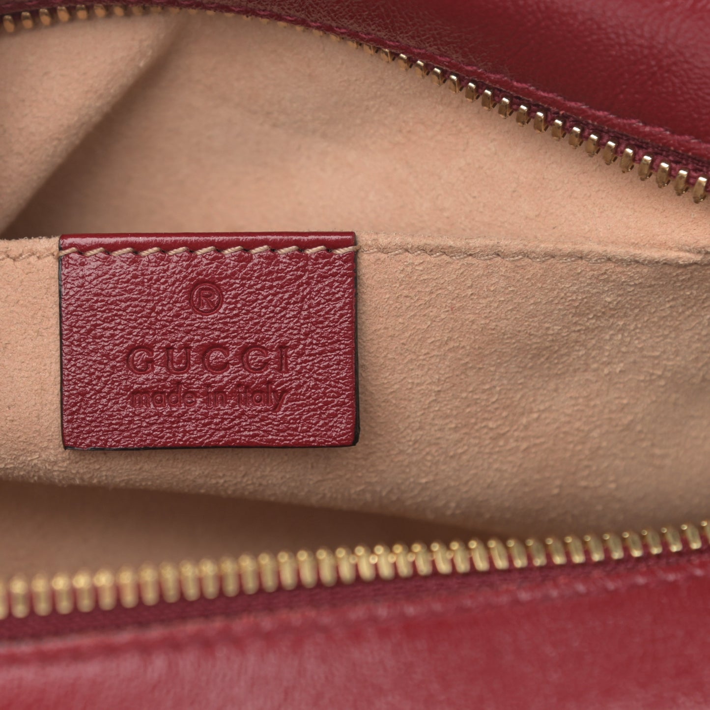 Monogram Azalea Calfskin Matelasse Diagonal Small GG Marmont Chain Shoulder Bag Beige Ebony New Cherry Red