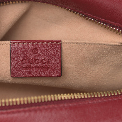 Gucci Monogram Azalea Calfskin Matelasse Diagonal Small GG Marmont Chain Shoulder Bag Beige Ebony New Cherry Red 6 of 12