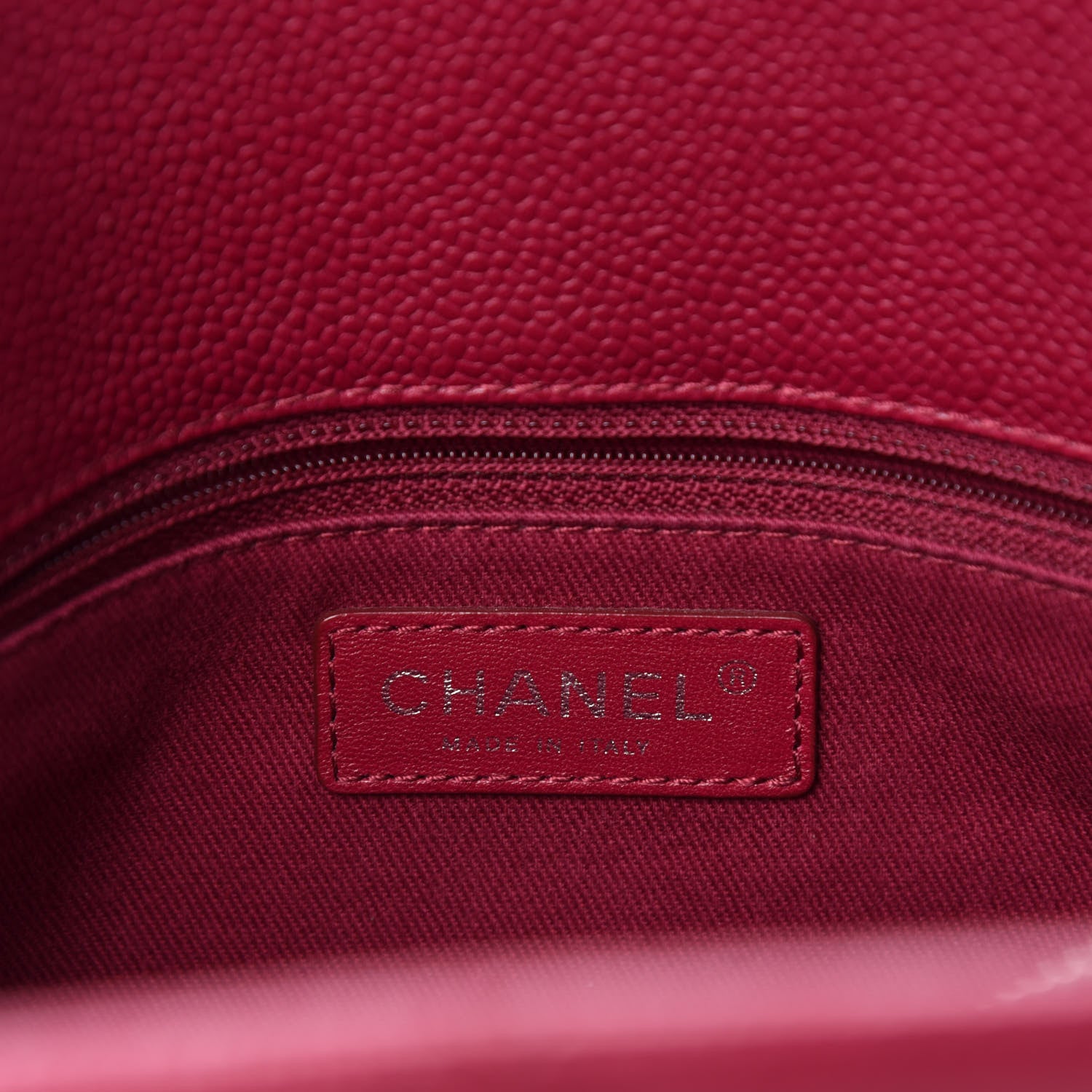 Chanel Caviar Quilted Timeless CC Shopping Tote Red 11 of 13