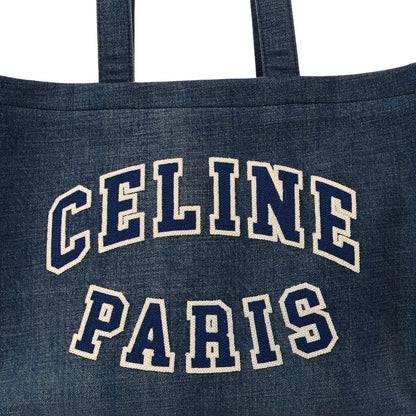 Celine Denim Large Thais Cabas Navy Tan 8 of 12