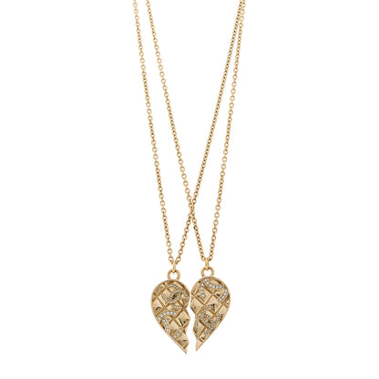 Chanel Crystal Gripoix Clover Heart CC Friendship Necklace Set Gold Multicolor 1 of 5