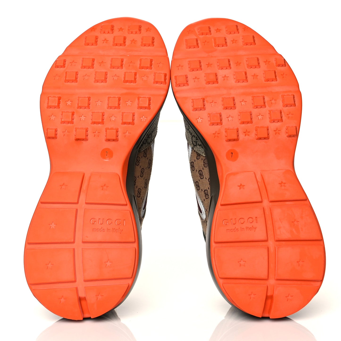 GG Supreme Monogram Mix Monogram Mens Rhyton Sneakers 7 Bordeaux Beige Ebony