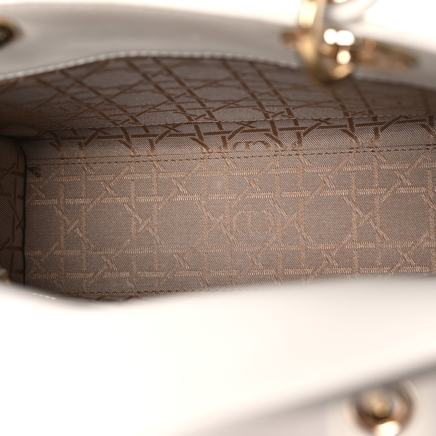 Christian Dior Lambskin Cannage Small My ABCDior Lady Dior White 5 of 14