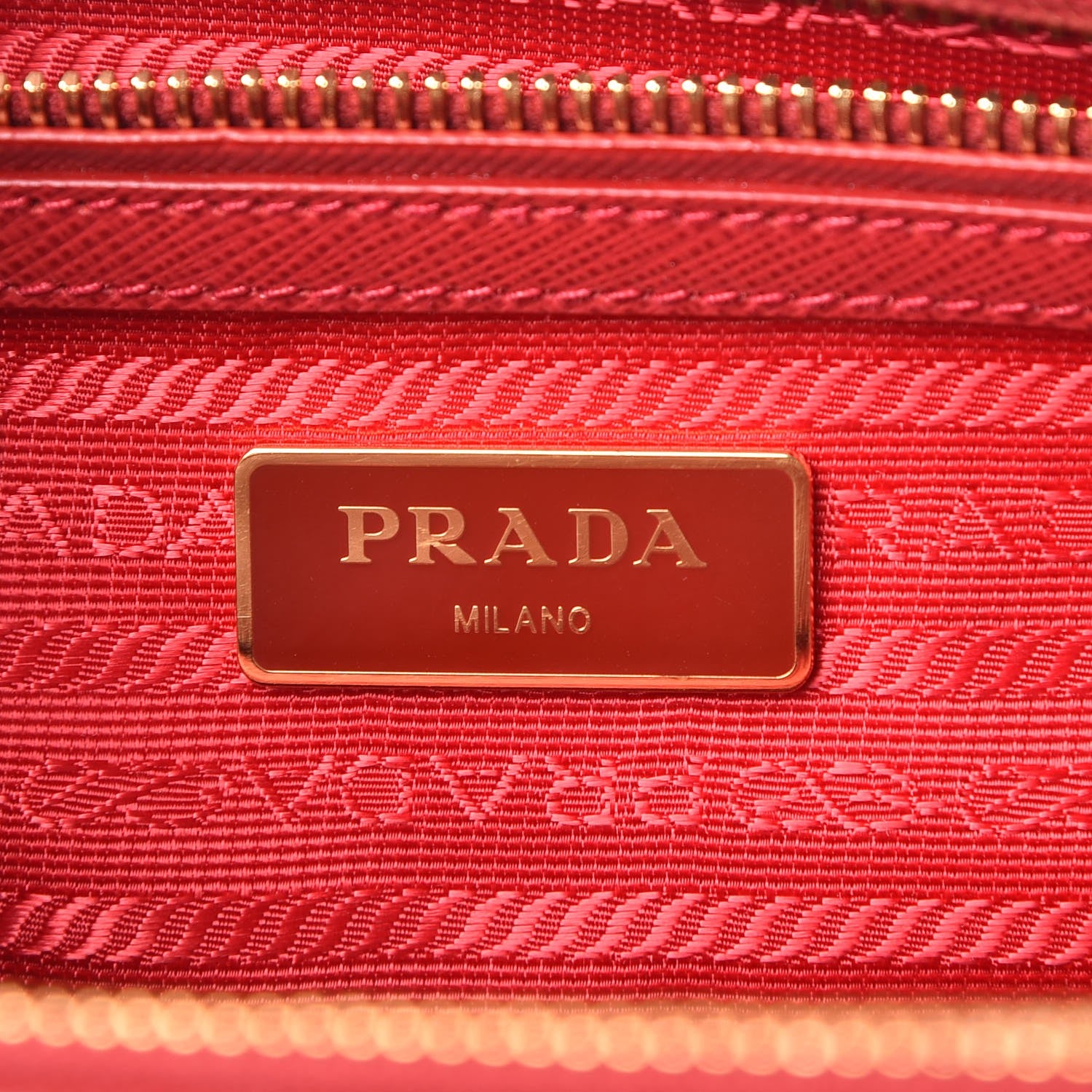 Prada Saffiano Small Galleria Double Zip Tote Fuoco 7 of 13