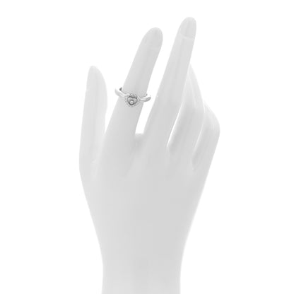 Chopard 18K White Gold Diamond Happy Diamonds Heart Ring 50 5.25 2 of 4