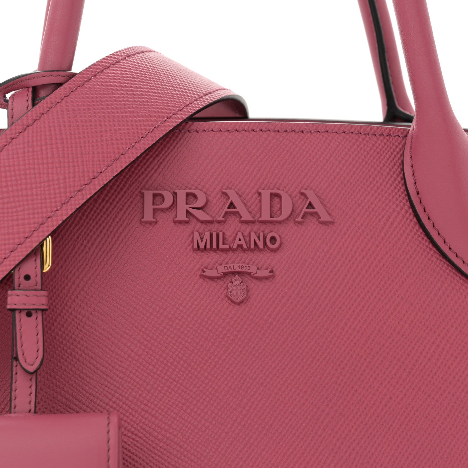 Prada Saffiano Cuir Calfskin Small Monochrome Top Handle Tote Bruyere 7 of 11