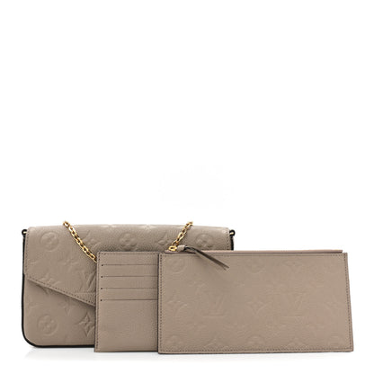 Louis Vuitton Empreinte Pochette Felicie Chain Wallet Tourterelle 3 of 12