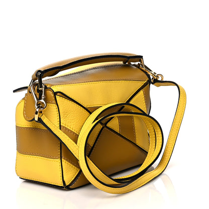Loewe Calfskin Rugby Mini Puzzle Bag Yellow Ochre 3 of 10