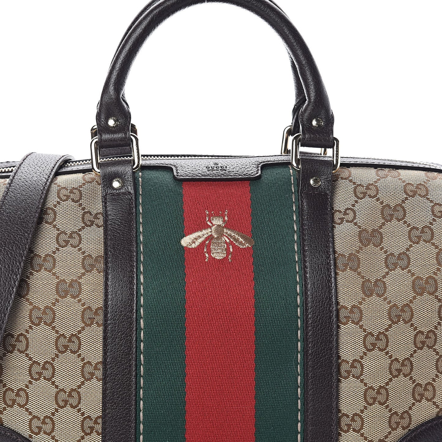 Monogram Vintage Web Medium Webby Bee Boston Dark Brown