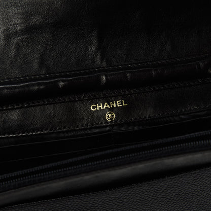Chanel Caviar Timeless CC Wallet On Chain WOC Black 8 of 11