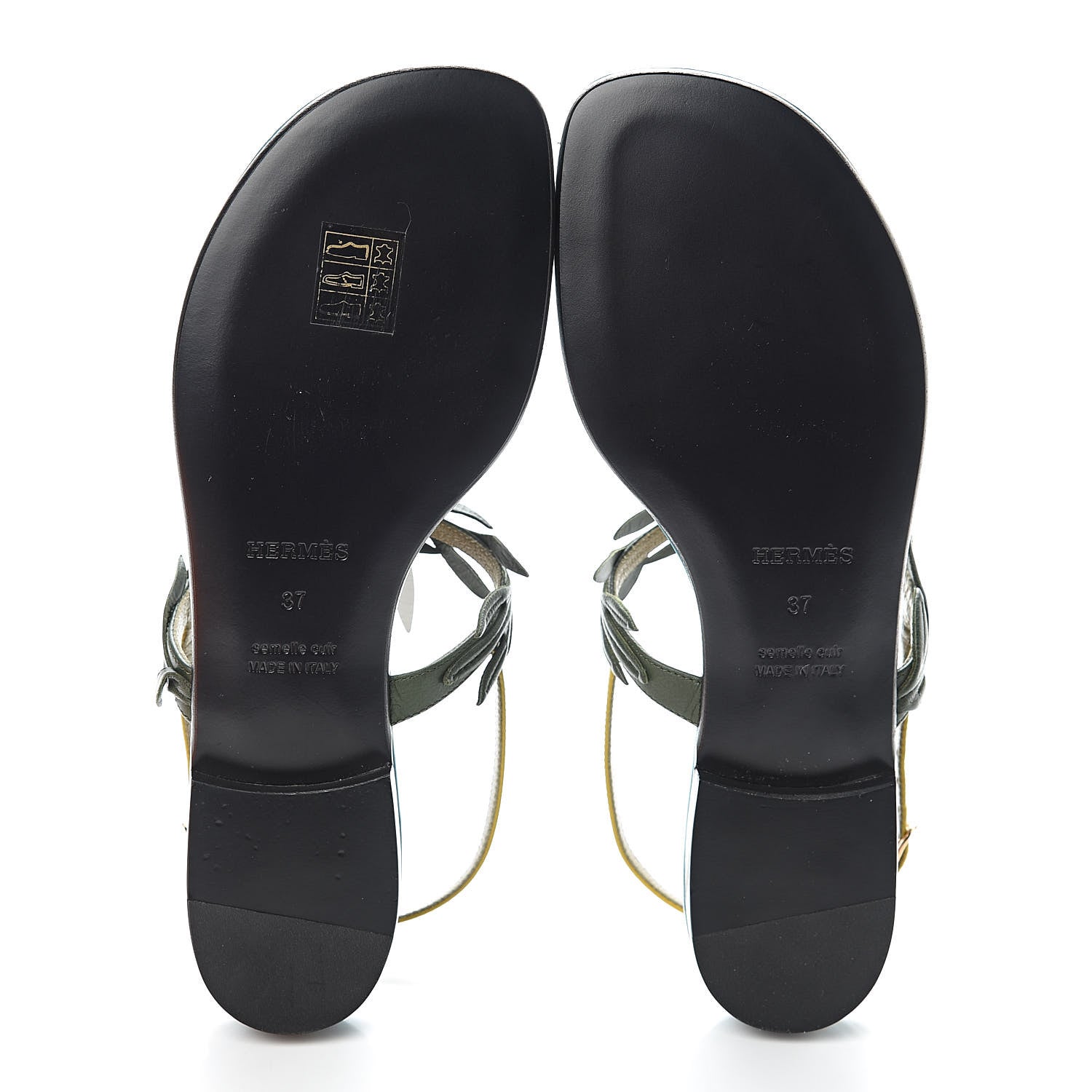 Hermes Calfskin Myrthe Sandals 37 8 of 9