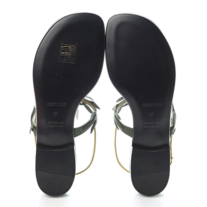 Hermes Calfskin Myrthe Sandals 37 8 of 9