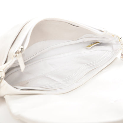 Chanel Caviar Half Moon Wallet On Chain WOC White 5 of 14