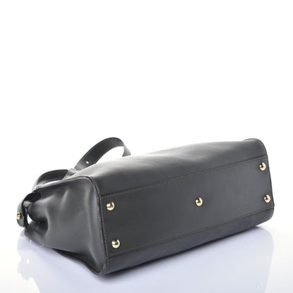 Fendi Vitello Seta Shiny Nappa Medium Peekaboo Iconic Satchel Verde Prato Makeup 5 of 11