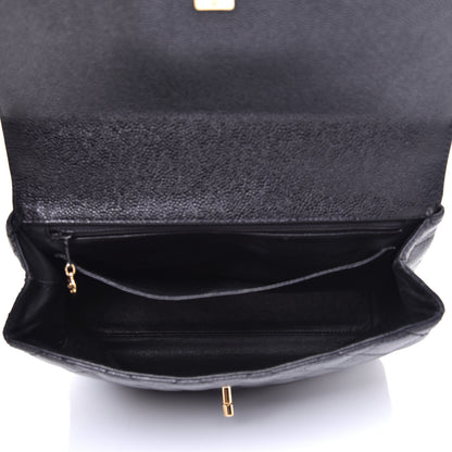 Chanel Caviar Quilted Jumbo Kelly Flap Black 5 of 11