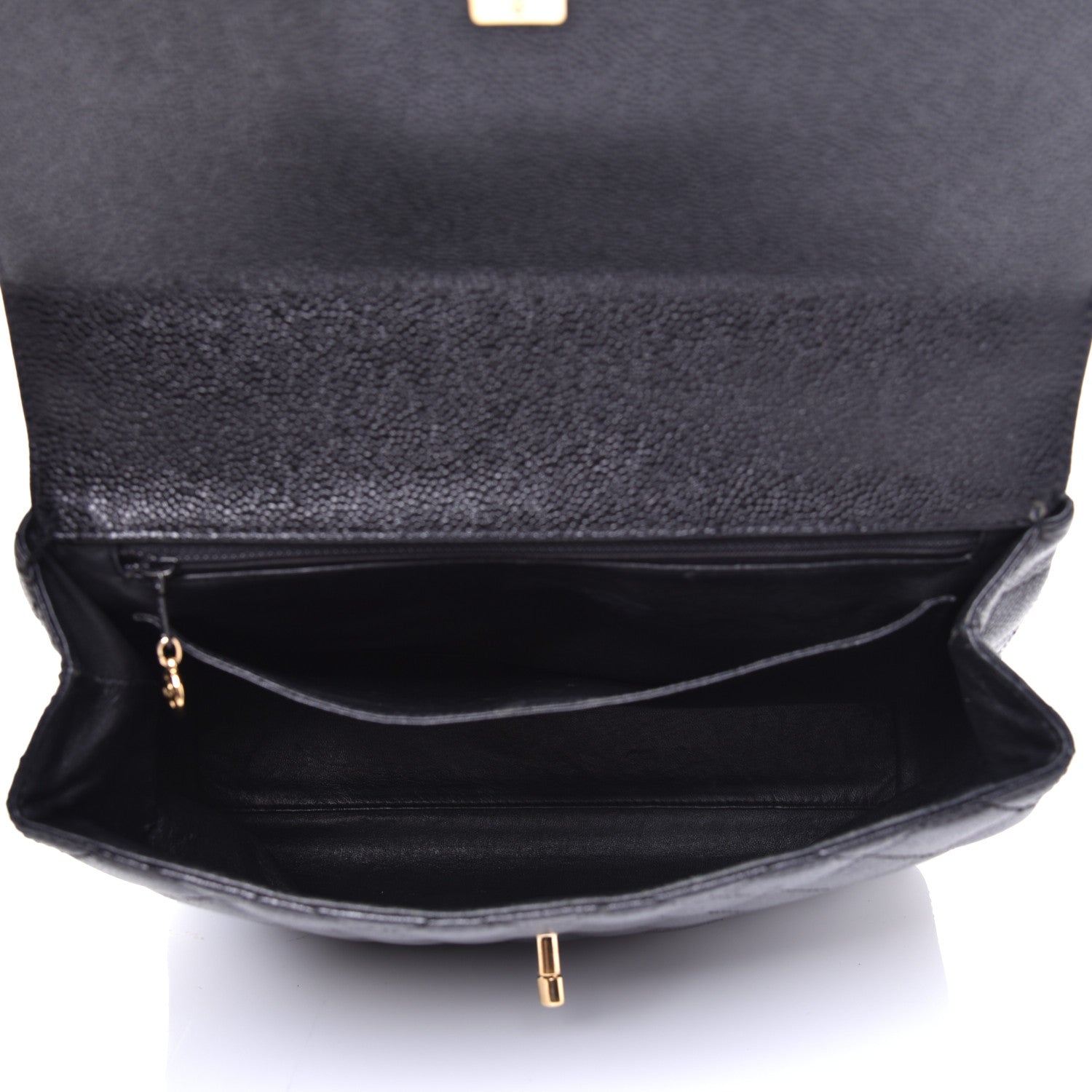 Chanel Caviar Quilted Jumbo Kelly Flap Black 5 of 11