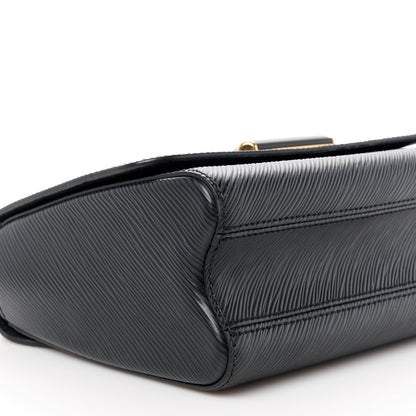Louis Vuitton Epi Twist Shoulder Bag MM Matte Black Gold 10 of 12