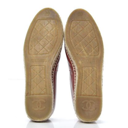 Chanel Lambskin CC Espadrilles 38 Brown 9 of 12