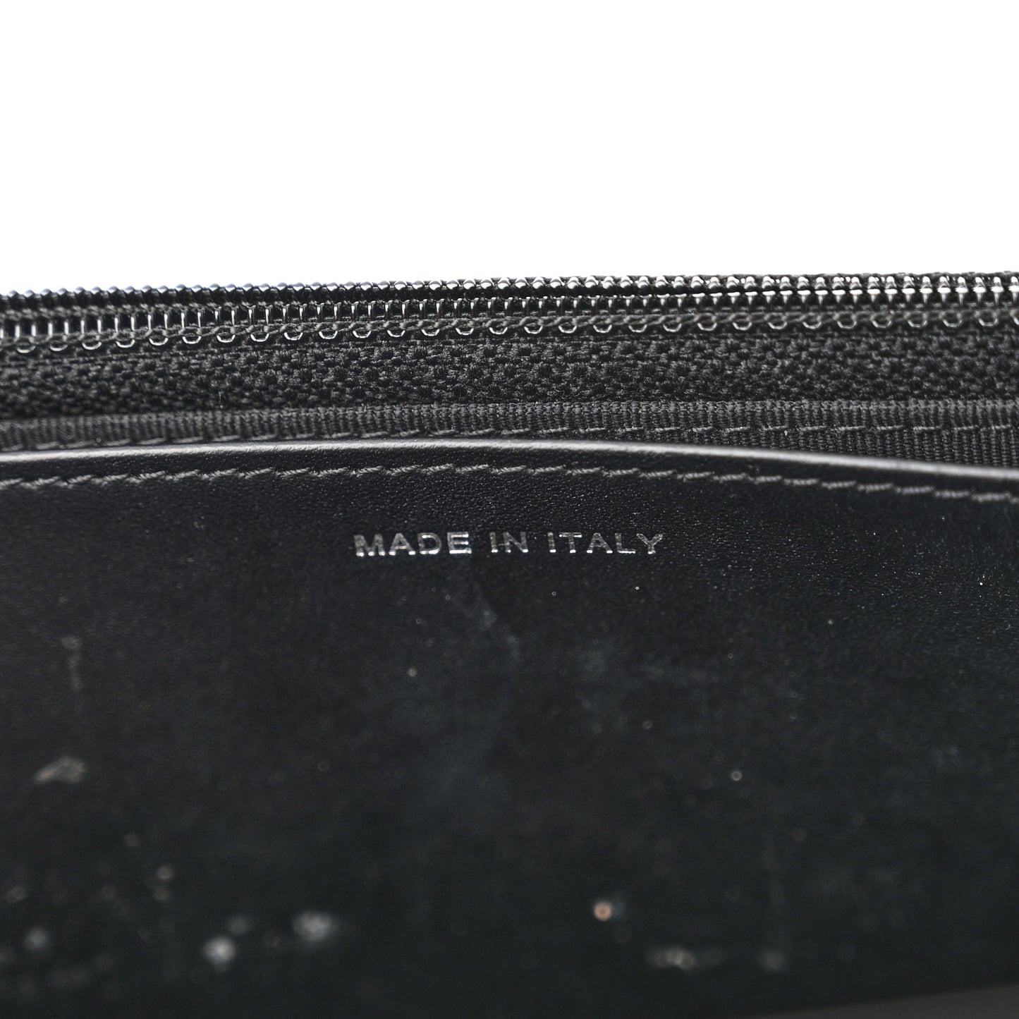 Patent Quilted Wallet On Chain WOC Black