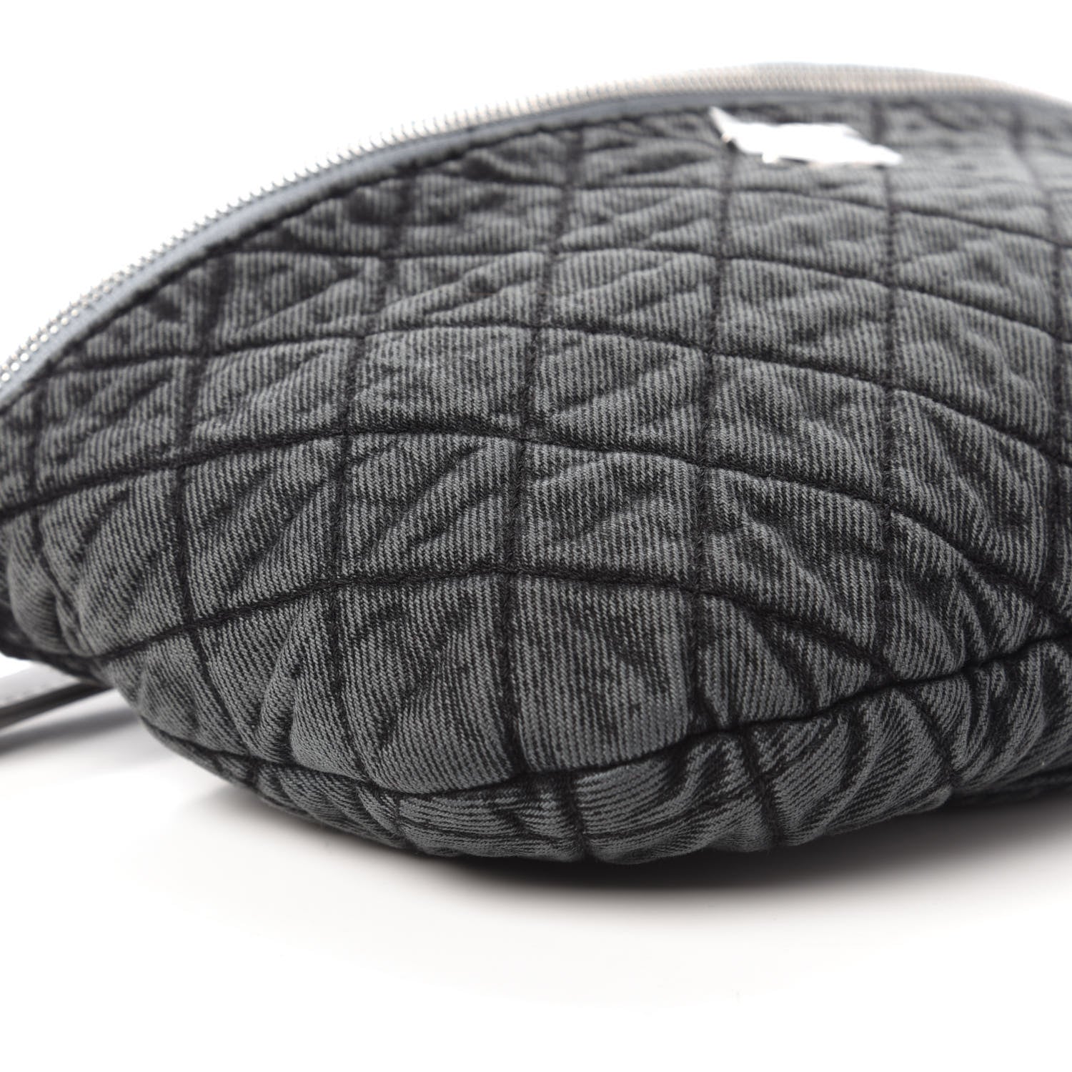 Chanel Denim Quilted Denimpression Waist Bag Black Grey 6 of 11