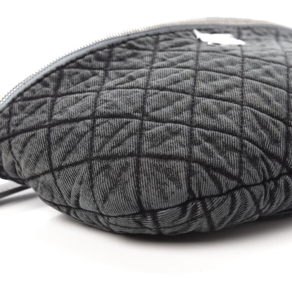 Chanel Denim Quilted Denimpression Waist Bag Black Grey 6 of 11