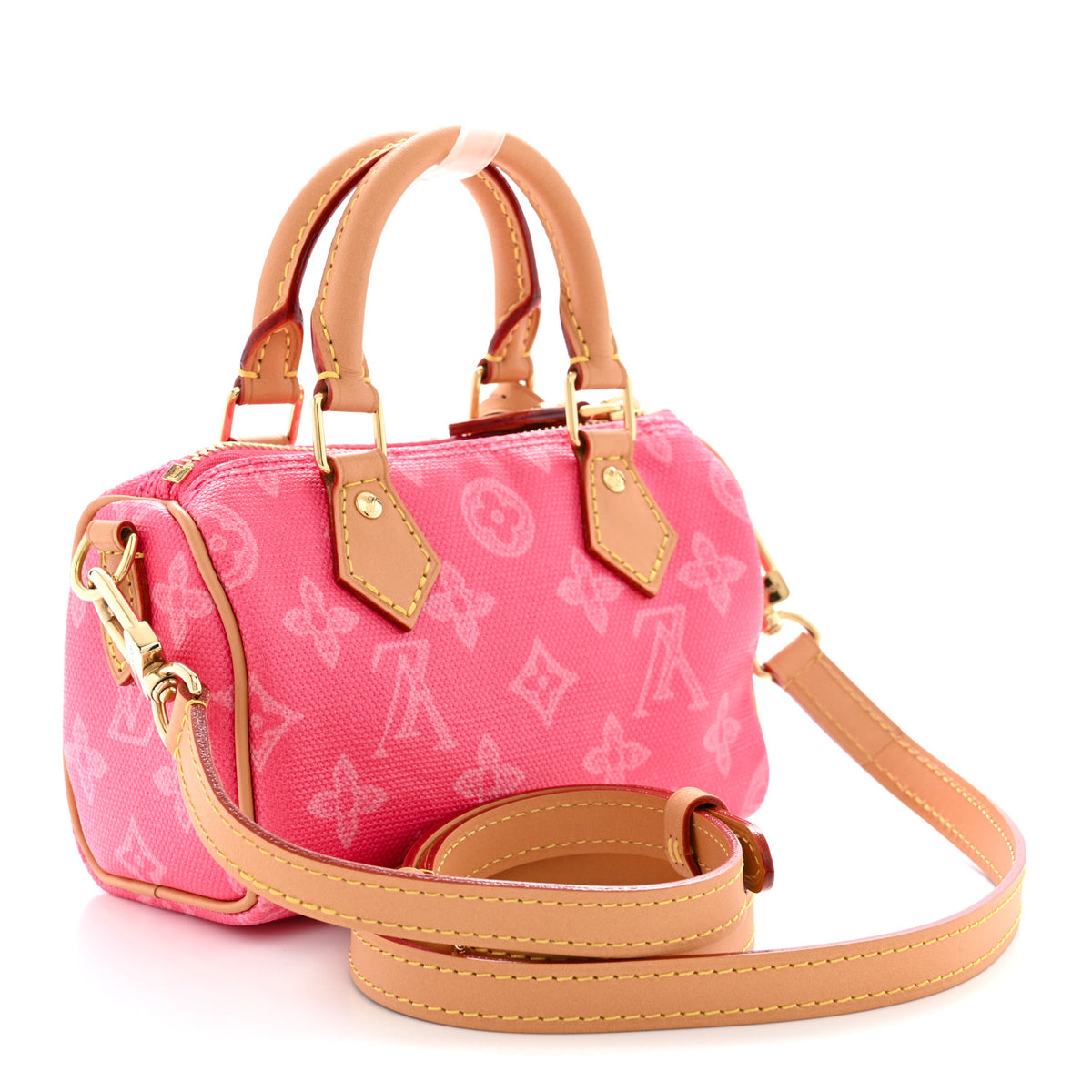 Louis Vuitton Monogram Origine Lin Nano Speedy Rose Ruban 3 of 9