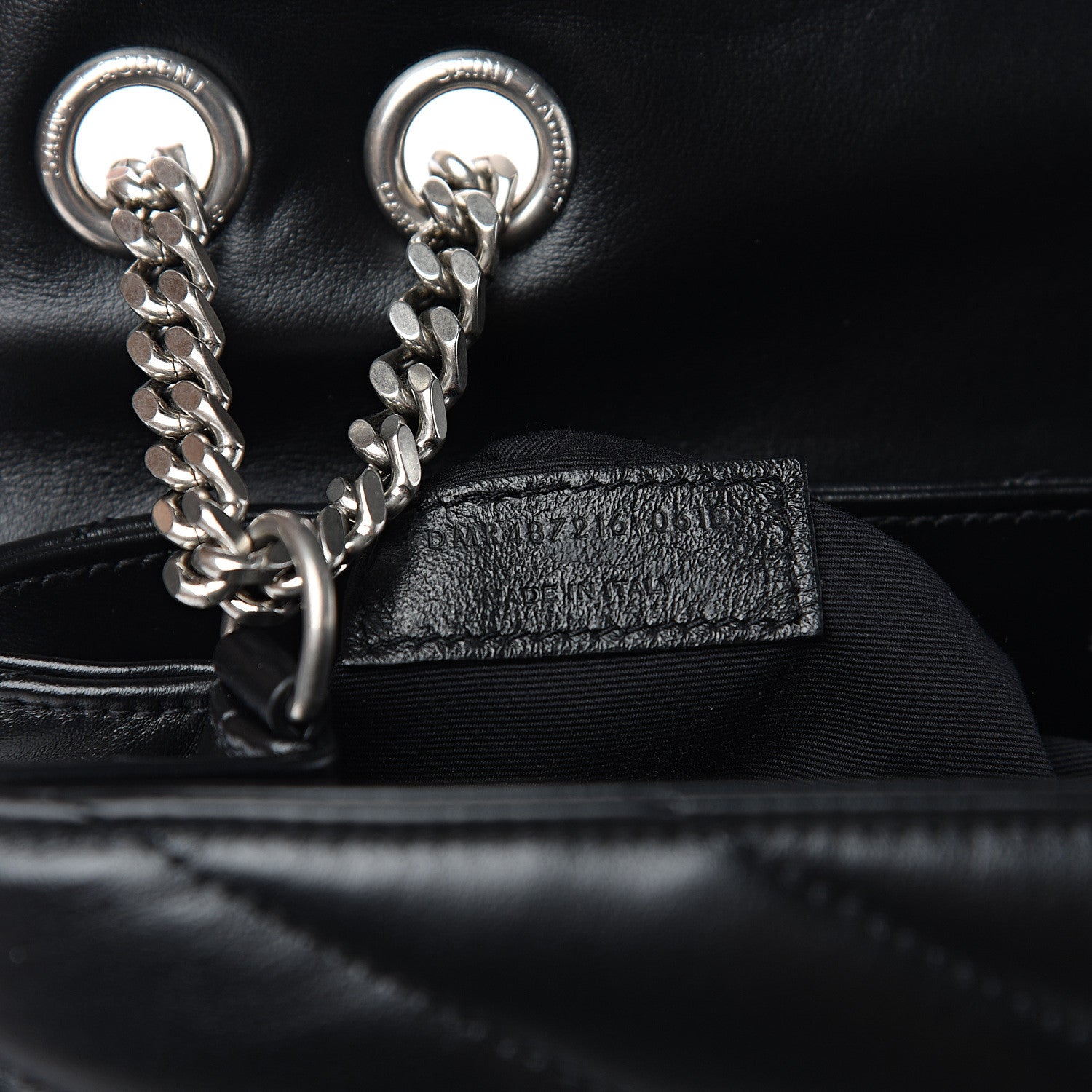Saint Laurent Calfskin Y Quilted Monogram Medium Loulou Chain Satchel Black 5 of 10
