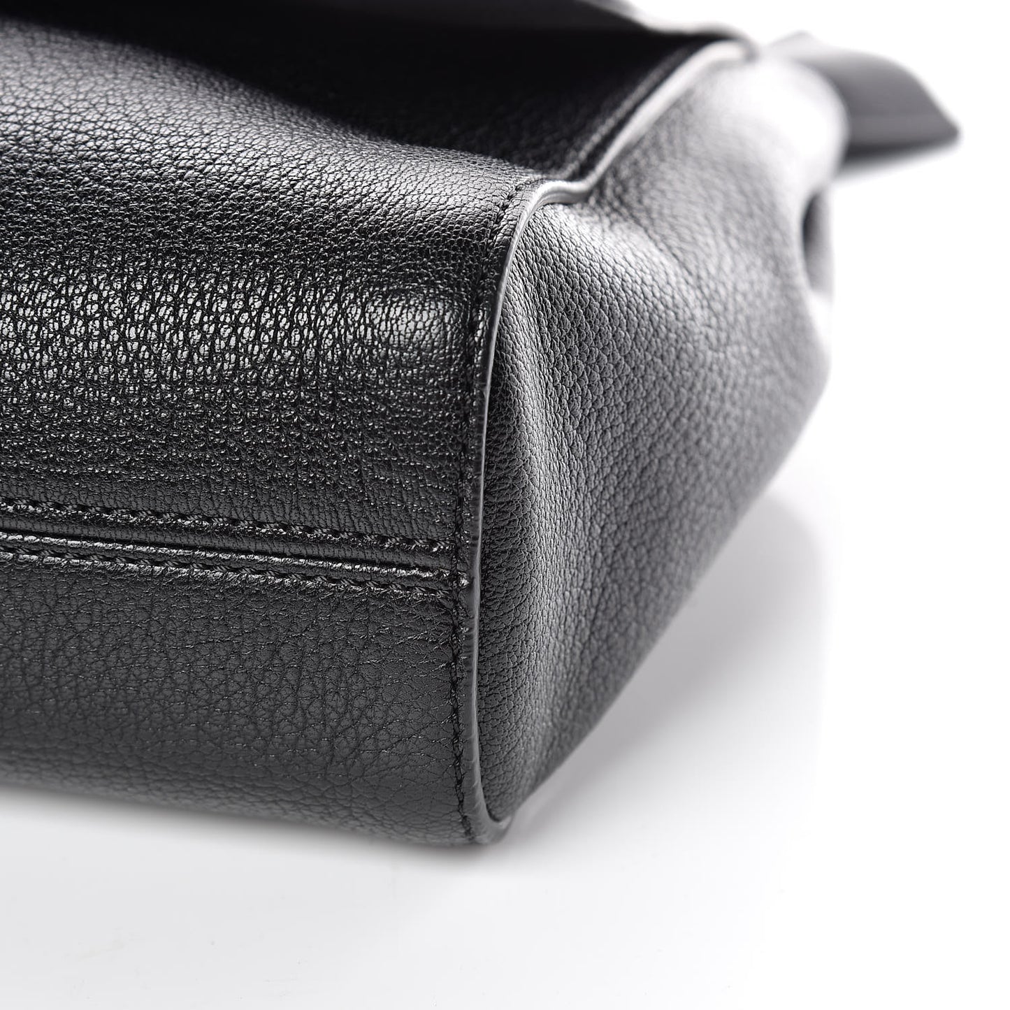 Glossy Goatskin Medium Lily Black