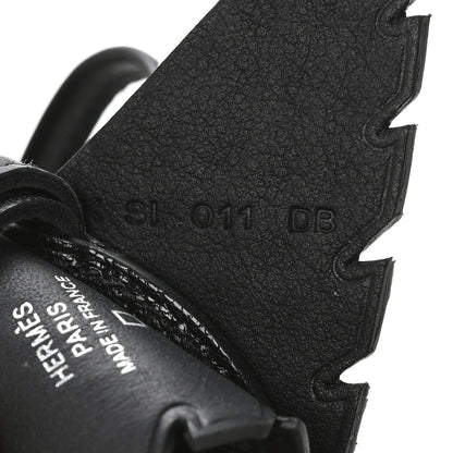 Hermes Epsom Chevre Mysore Swift Alligator Lizard Birdy Bag Charm Black 4 of 4