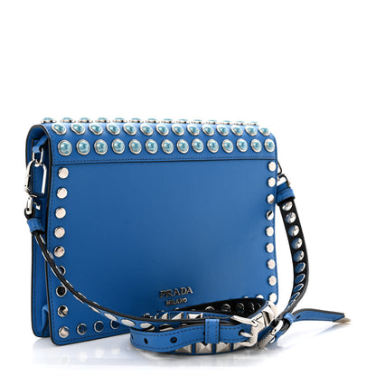 Prada City Calfskin Orchid Print Studded Elektra Shoulder Bag Marea 3 of 11