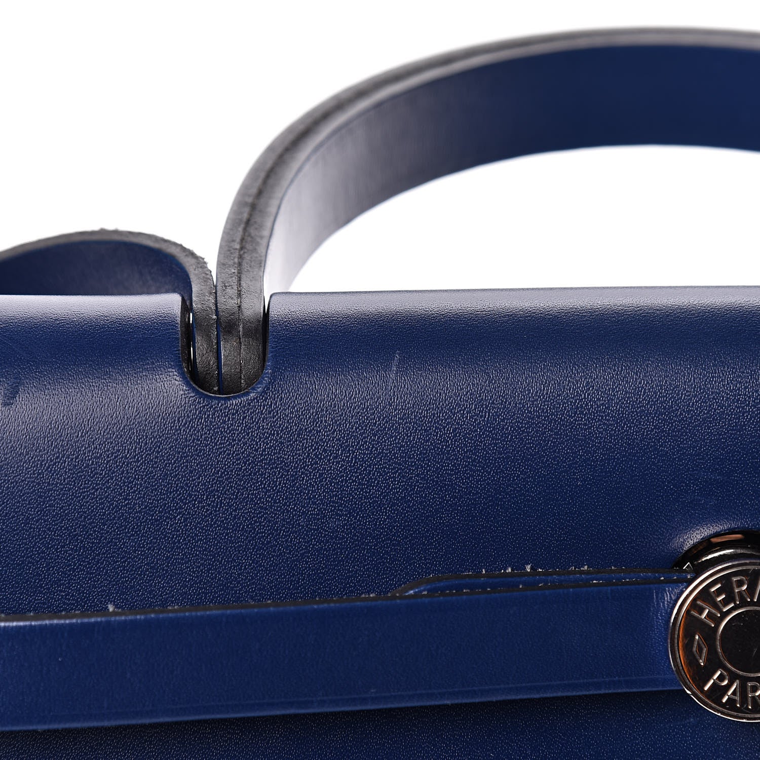 Hermes Vache Hunter Toile Herbag Zip 31 PM Bleu Brighton Bleu Saphir 13 of 16