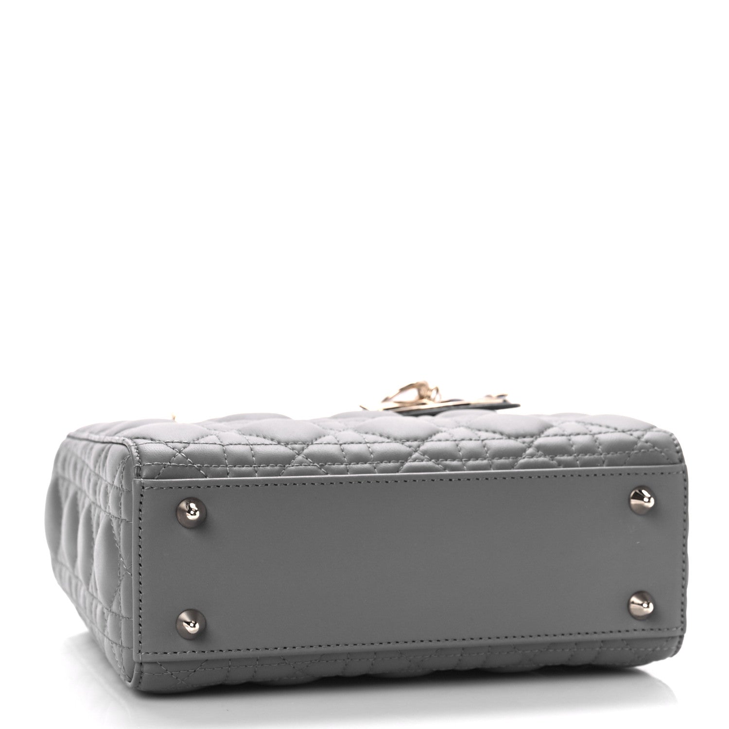 Christian Dior Lambskin Cannage Small My ABC Dior Lady Dior Grey 4 of 8
