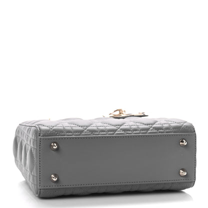 Christian Dior Lambskin Cannage Small My ABC Dior Lady Dior Grey 4 of 8