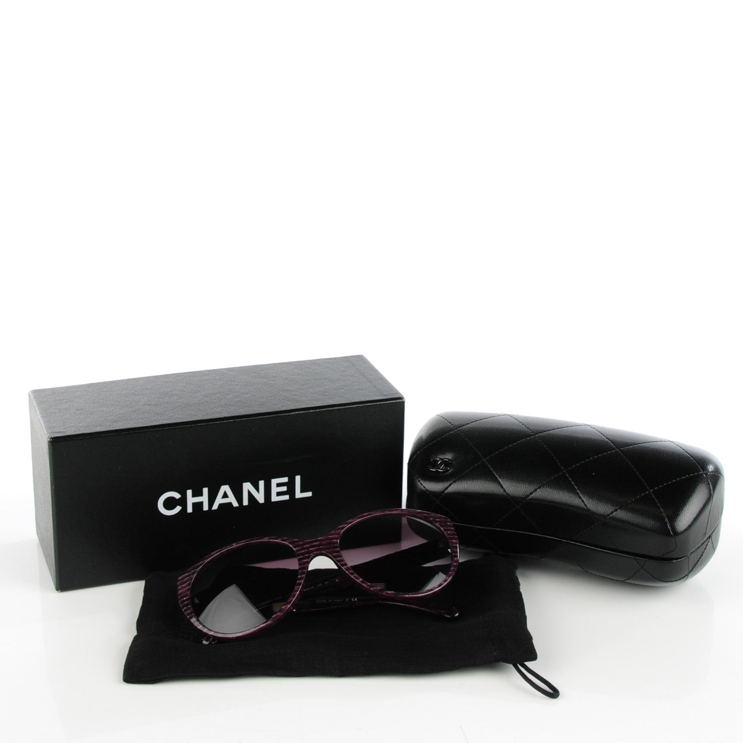 Chanel Acetate Velvet CC Sunglasses 5259 Violet 6 of 6
