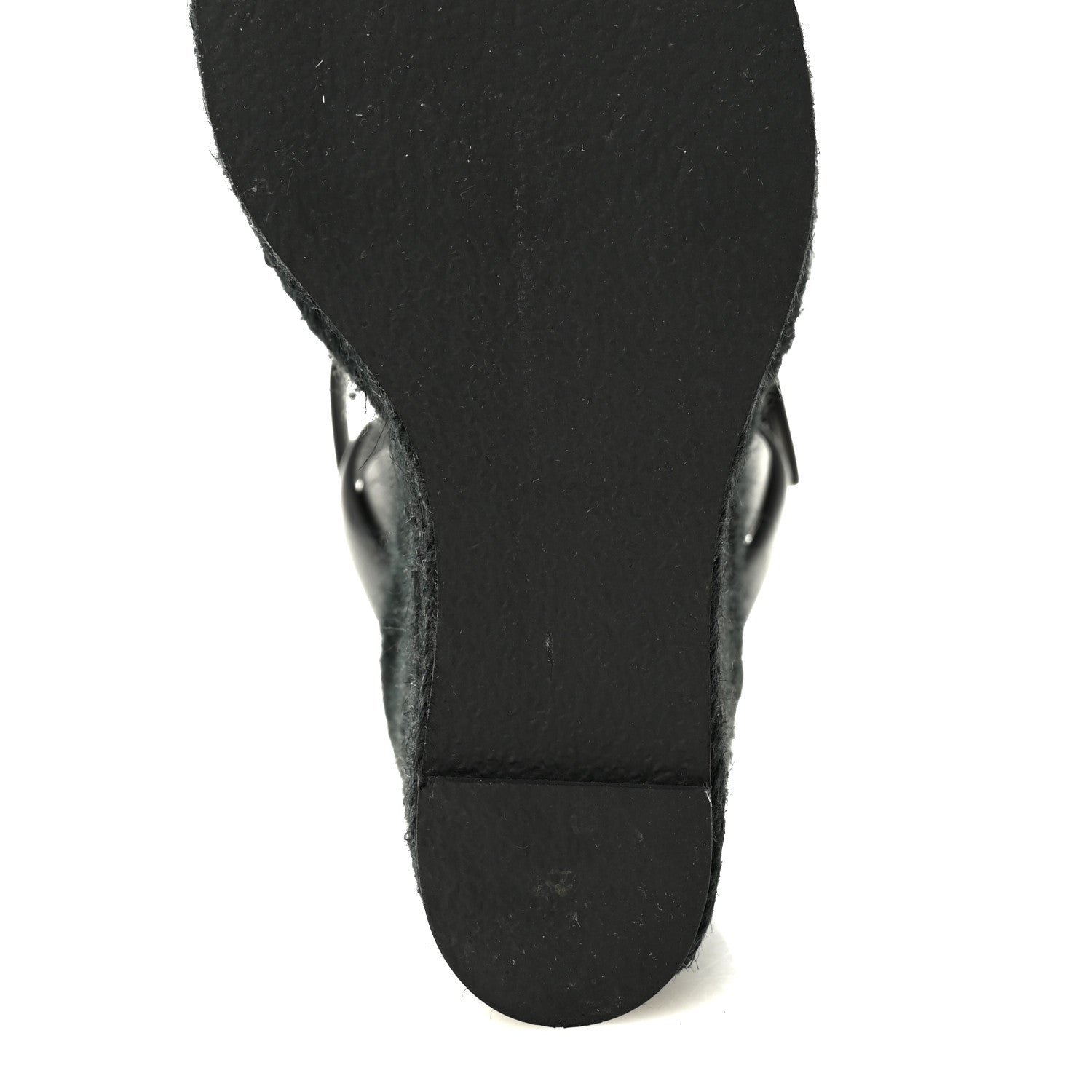 Saint Laurent Calfskin Tribute 95 Platform Espadrille Wedge Sandals 35.5 Black 8 of 13