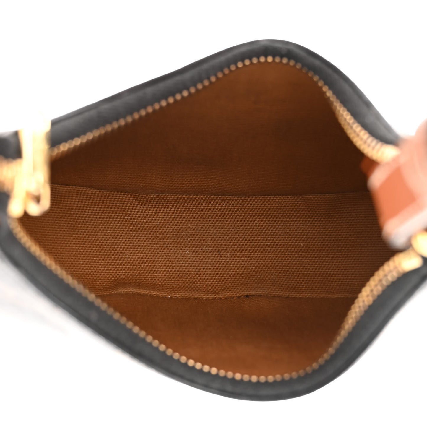 Canvas Calfskin Mini Ava Triomphe Shoulder Bag Tan