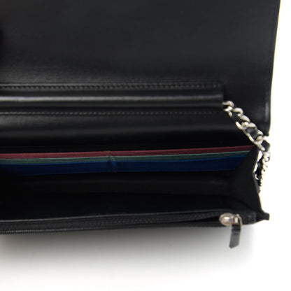 Chanel Lambskin Quilted Wallet On Chain WOC Black Pink Light Blue 5 of 12
