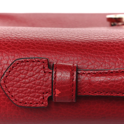 Gucci Dollar Calfskin Medium Interlocking G Top Handle Shoulder Bag Red 10 of 10