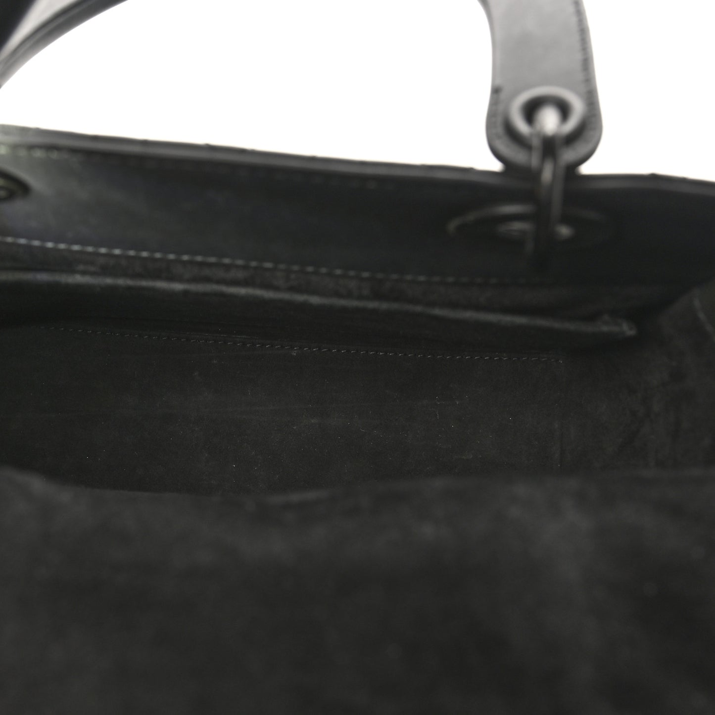 Ultra Matte Calfskin Cannage Medium Lady Dior Black