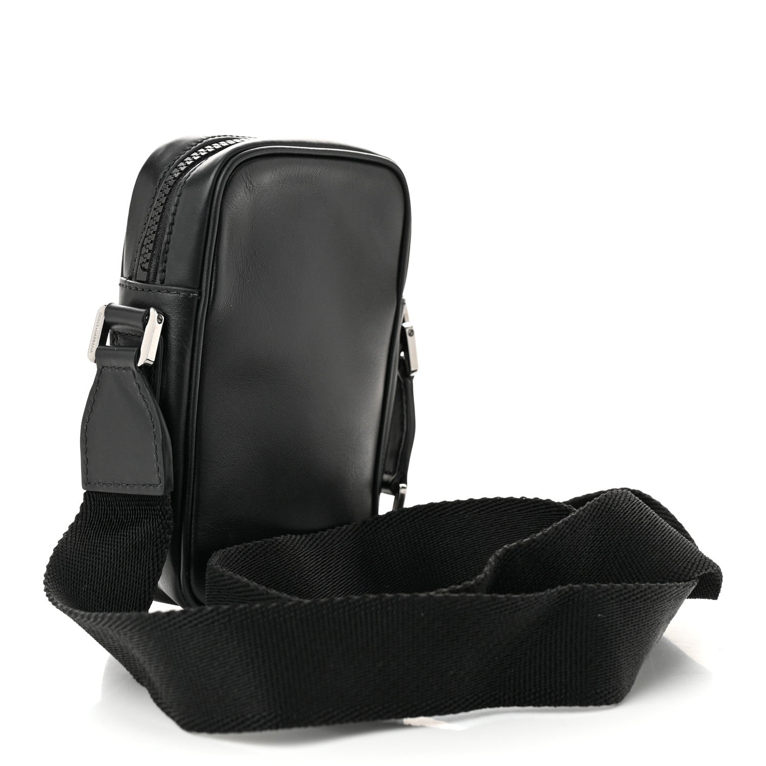 Dolce & Gabbana Calfskin Logo Crossbody Bag Black 3 of 9