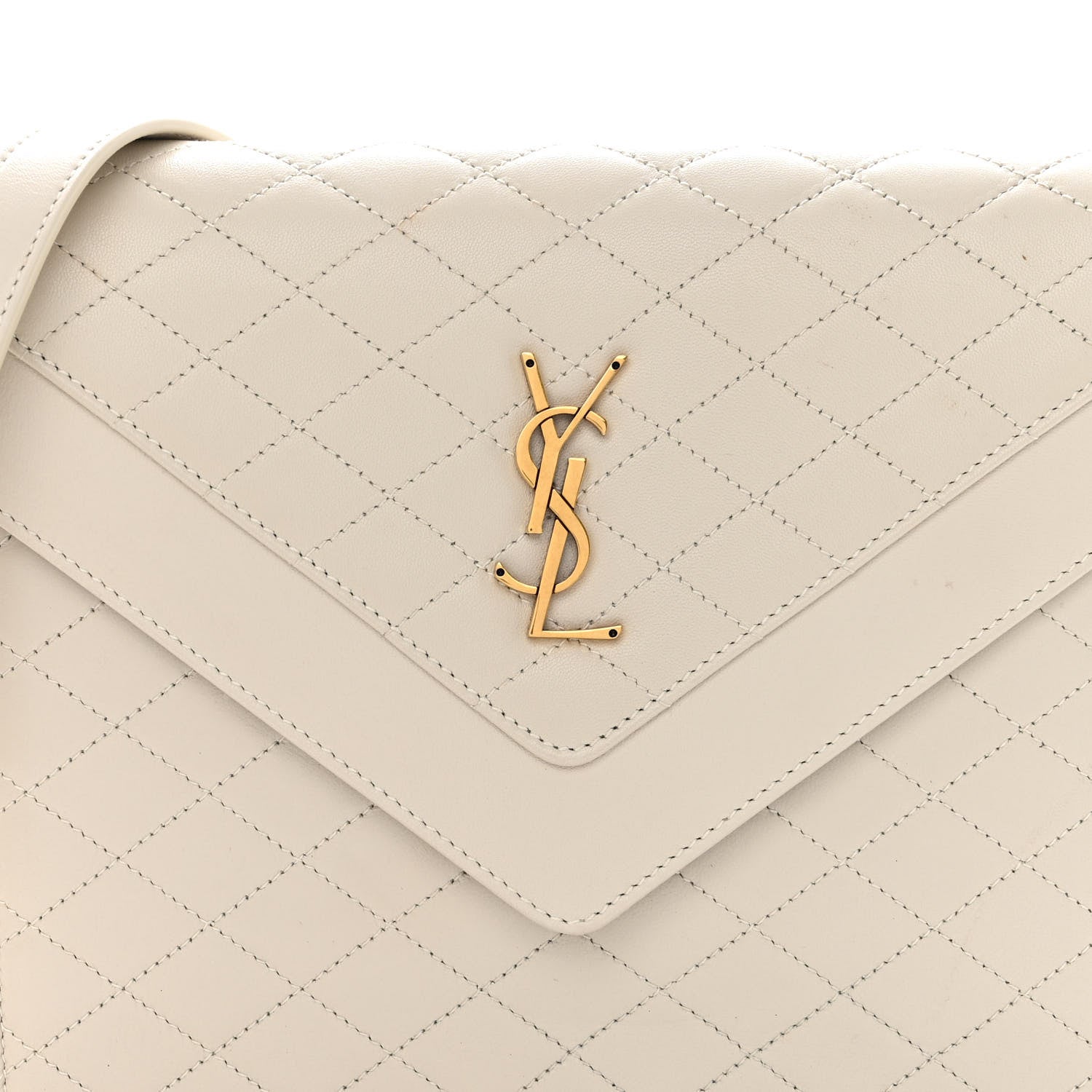 Saint Laurent Lambskin Quilted Mini Gaby Satchel Blanc Vintage 8 of 12