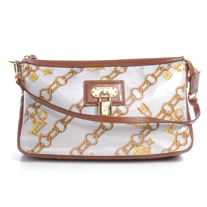 Louis Vuitton Monogram Charms Pochette Accessories Bag White 1 of 8